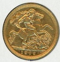 Image 1 for 1906S Australian Edward VII Gold Half Sovereign B