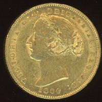 Image 2 for 1864 Australian Sydney Mint Gold Sovereign Type Two