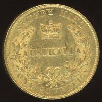 Image 1 for 1864 Australian Sydney Mint Gold Sovereign Type Two