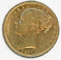 Image 2 for 1871S Australian Shield Gold Sovereign