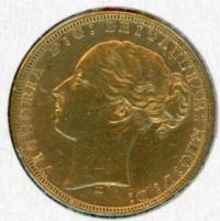Image 2 for 1875M Australian Young Head Gold Sovereign