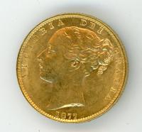 Image 2 for 1877S Australian Shield Gold Sovereign F