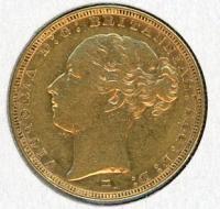Image 2 for 1886M Australian Young Head Gold Sovereign B