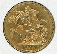 Image 1 for 1886M Australian Young Head Gold Sovereign B