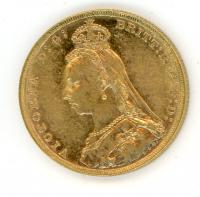 Image 2 for 1887M Australian Jubilee Head Gold Sovereign