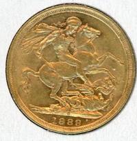 Image 1 for 1889S Australian Jubilee Head Gold Sovereign