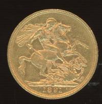 Image 1 for 1891M Australian Jubilee Head Gold Sovereign
