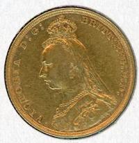 Image 2 for 1893S Australian Jubilee Head Gold Sovereign