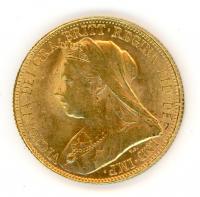 Image 2 for 1900P Australian Veil Head Gold Sovereign