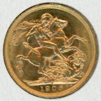 Image 1 for 1906M Australian Edward VII Gold Sovereign