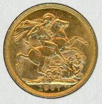 Image 1 for 1907M Australian Edward VII Gold Sovereign