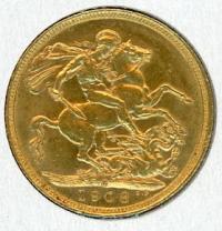 Image 1 for 1908M Australian Edward VII Gold Sovereign B