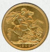 Image 1 for 1909S Australian Edward VII Gold Sovereign