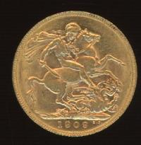 Image 1 for 1909P Australian Edward VII Gold Sovereign B