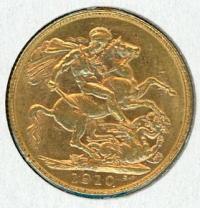 Image 1 for 1910P Australian Edward VII Gold Sovereign