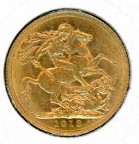Image 1 for 1913P Australian George V Gold Sovereign