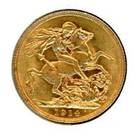 Image 1 for 1914P Australian George V Gold Sovereign