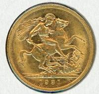 Image 1 for 1931P Australian George V Gold Sovereign UNC