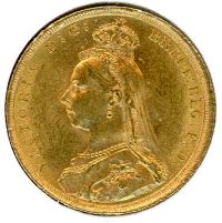 Image 2 for 1889S Australian Jubilee Head Gold Sovereign A