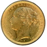 Image 2 for 1882S Australian Young Head Gold Sovereign B