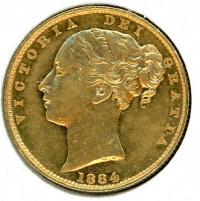 Image 2 for 1884M Australian Shield Gold Sovereign B