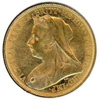 Image 2 for 1901M Australian Veil Head Gold Sovereign B