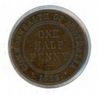 Image 1 for 1918 Australian Half Penny aF