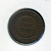 Image 1 for 1922 Half Penny gEF