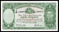 Image 1 for 1942 One Pound Note Armitage - McFarlane K45 140972 EF