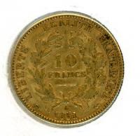 Image 1 for 1851A France Gold 10 Francs