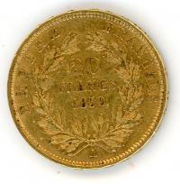 Image 1 for 1859 France Gold 20 Francs