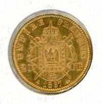 Image 1 for 1867 France Gold 20 Francs