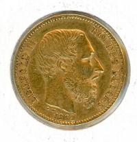 Image 2 for 1868 Belgium Gold 20 Francs