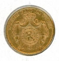 Image 1 for 1868 Belgium Gold 20 Francs