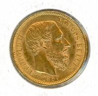 Image 2 for 1869 Belgium Gold 20 Francs (B)