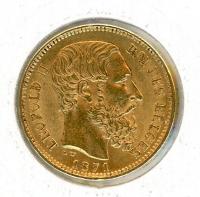 Image 2 for 1871 Belgium Gold 20 Francs