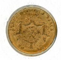 Image 1 for 1871 Belgium Gold 20 Francs