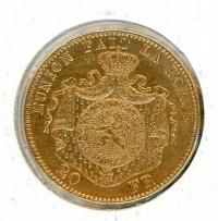 Image 1 for 1878 Belgium Gold 20 Francs