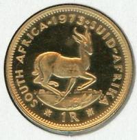 Image 1 for 1973 South Africa Gold One Rand Coin