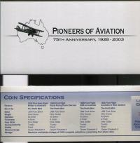 Image 3 for 2003 $1 Pioneers of Aviation Australia Map Shaped 1oz Silver Proof Coin Set