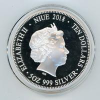 Image 3 for 2018 Niue 5oz Gold Plated Silver Proof - Great Barrier Reef World Money Fair Issue