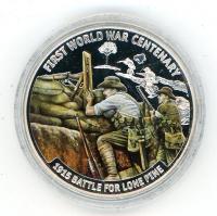 Image 2 for 2015 Solomon Islands Coloured Silver Proof - First World War Battle for Lone Pine