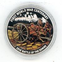 Image 2 for 2016 Solomon Islands Coloured Silver Proof - Forst World War Battle of the Somme
