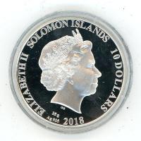 Image 3 for 2018 Solomon Islands Coloured Proof Coin - First World War The Armistice