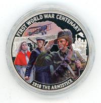 Image 2 for 2018 Solomon Islands Coloured Proof Coin - First World War The Armistice
