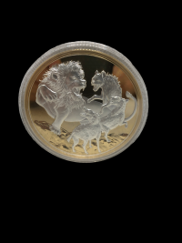 Image 6 for 2022 Niue APEX PREDATORS 4 Coin 5oz Gilded Pure Silver Proof Set