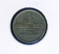 Image 1 for 1848 F Saxony 10 Pfennig - 1 Neu Groschen