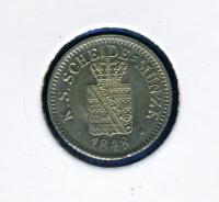 Image 2 for 1848 F Saxony 10 Pfennig - 1 Neu Groschen