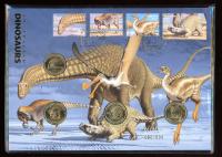Image 1 for 2022 Australian Dinosaurs Prestige PNC with 4 Coins and Gold Foil Overprint 050-500