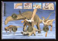 Image 1 for 2022 Australian Dinosaurs Prestige PNC with 4 Coins and Gold Foil Overprint 066-500